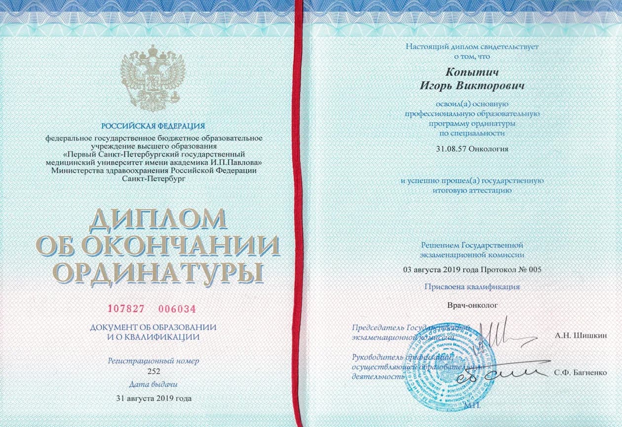 Сертификат — Игорь Викторович Копытич — Документ 1